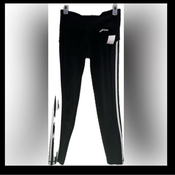 NWOT high waisted 3 stripe legs adidas small ladies joggers - Picture 5 of 14